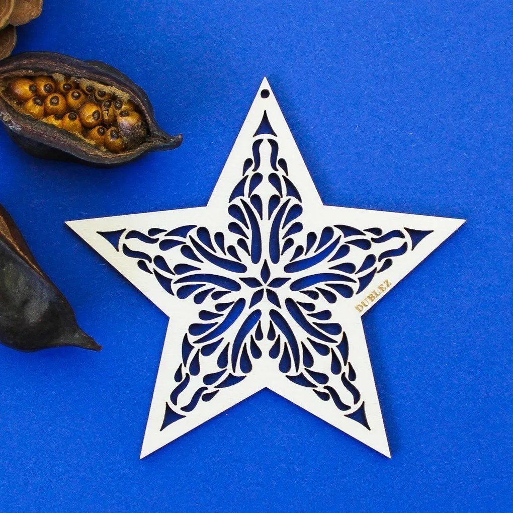 Drevená hviezda na stromček