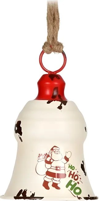 Vianočný Retro zvonček so Santa Clausom 13 cm