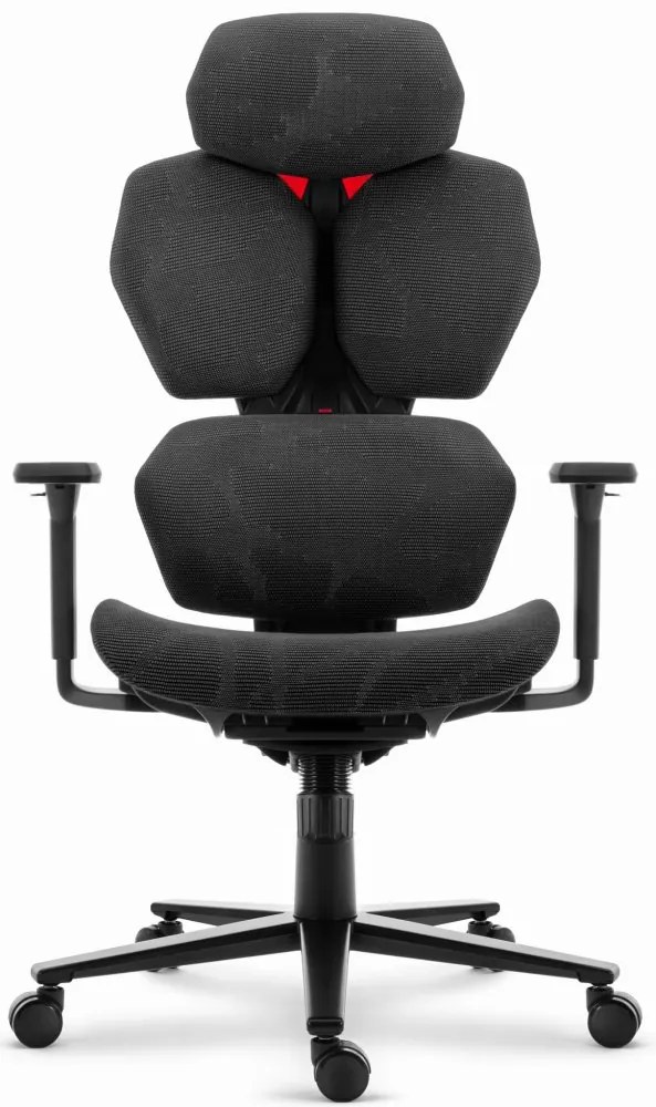 Ergonomická textilná otočná kancelárska stolička - HC-1010 Black