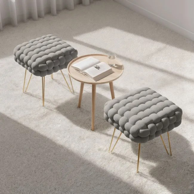 Taburetka DOTTY svetlosivá