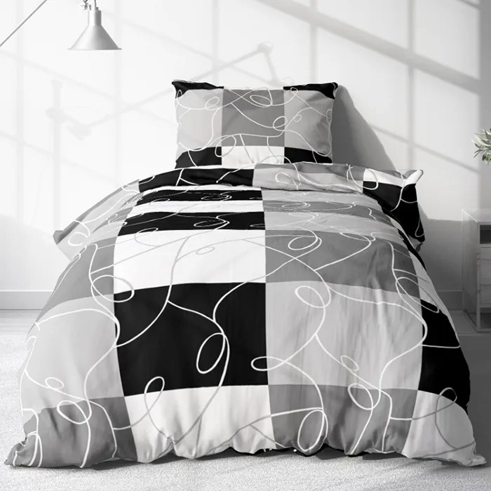 Bavlnené obliečky PURA GREY 4-dielna sada 140x200 cm