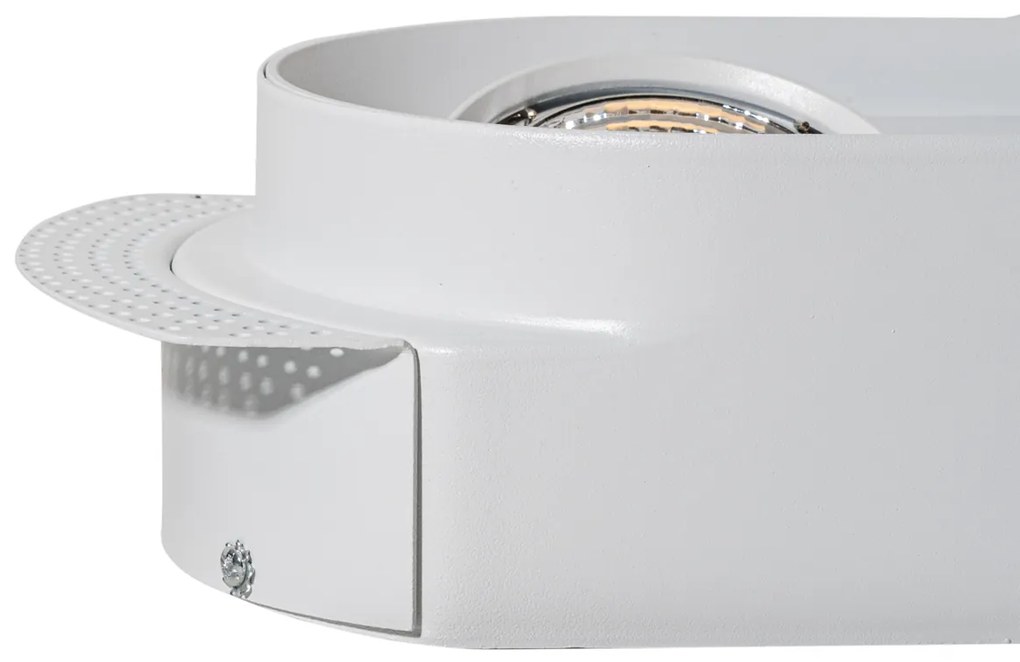 Okrúhle zapustené bodové svetlo biele GU10 70 mm 2-svetlo - Hubs