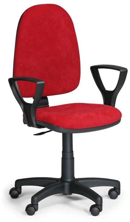EUROSEAT Kancelárska stolička Torino s podpierkami rúk, červená