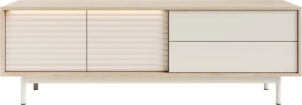 TV stolík QUENTIN dub + kašmír 160 cm