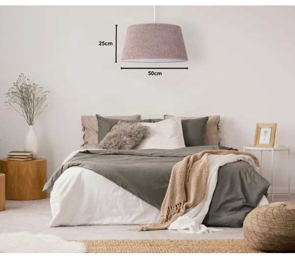 Duolla - Luster na lanku BOUCLE 1xE27/15W/230V pr. 50 cm hnedá