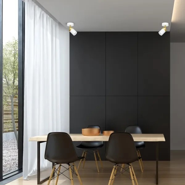 Bodové svietidlo JOKER 1xGU10/25W/230V biela/zlatá