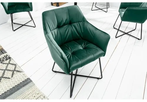 Stolička 41661 Loft Zamat Zelená  - Komfort-nábytok