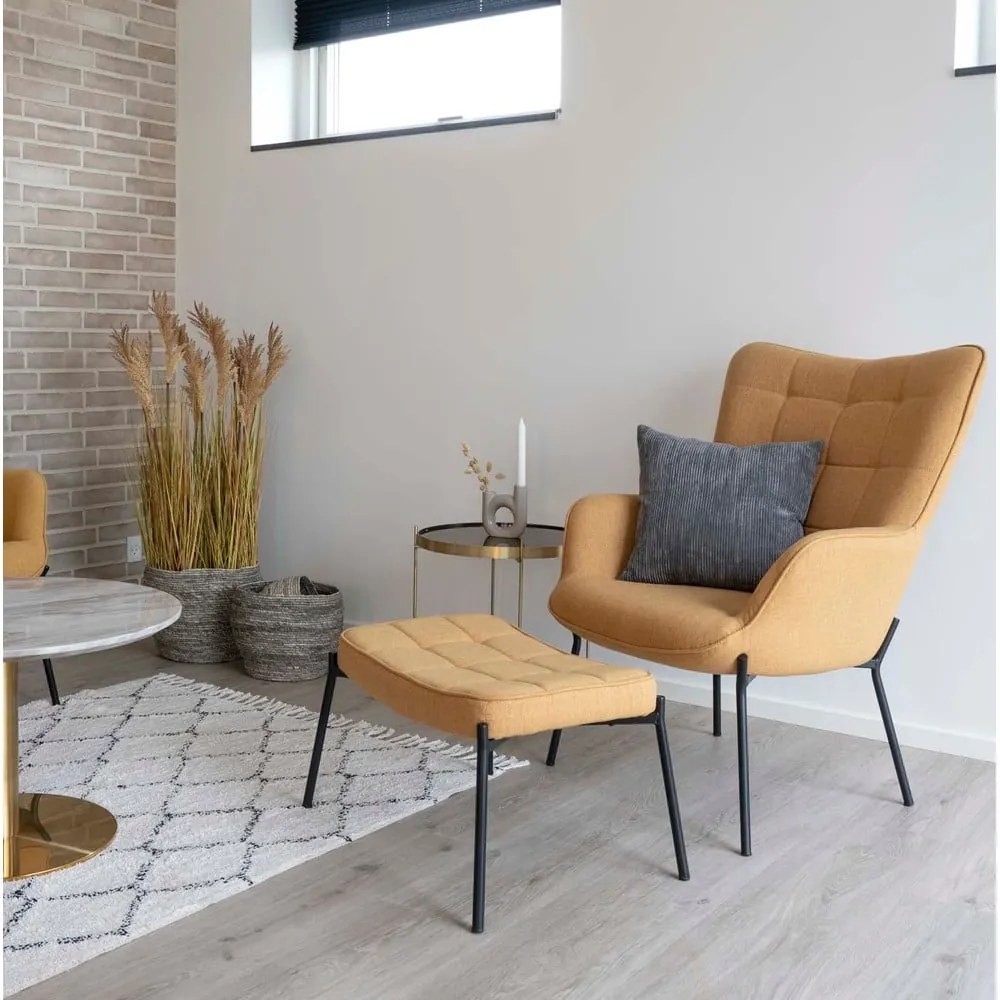 Okrúhly konferenčný stolík v zlatej farbe ø 48 cm Venezia - House Nordic