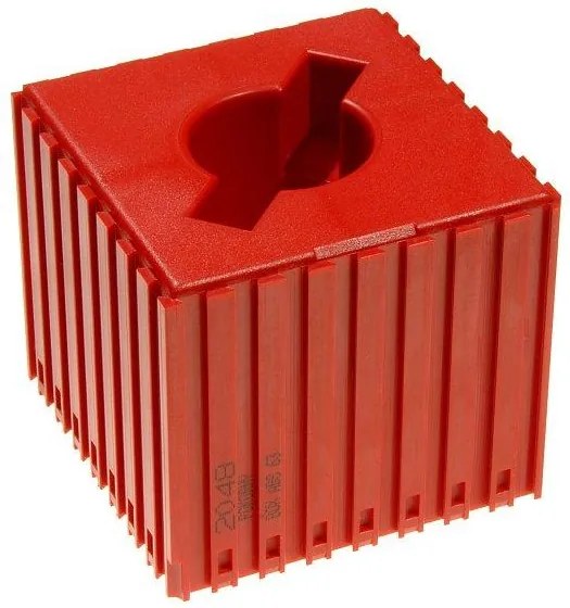 Plastový box pre upínač nástroja typu ABS 50, modul 8x8, 1 dutina, červená