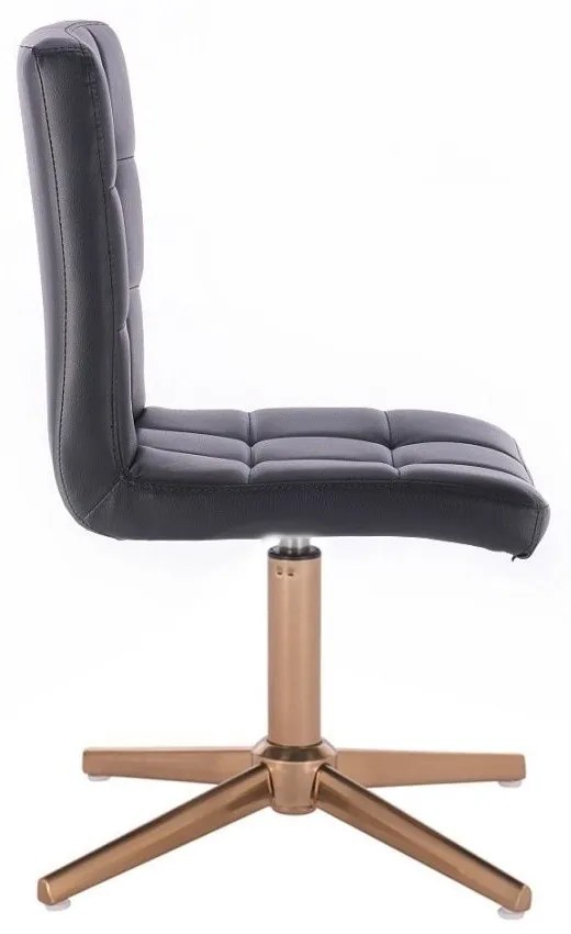 LuxuryForm DESIGN Stolička TOLEDO na zlatom kríži - čierna
