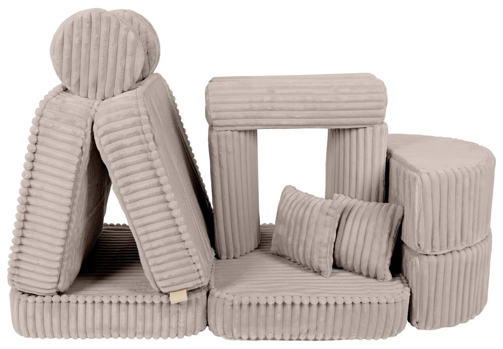 MeowBaby® Churros detská pohovka Max, Pebble Beige