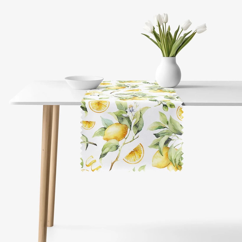 Goldea behúň na stôl teflónový - citróny 50x160 cm
