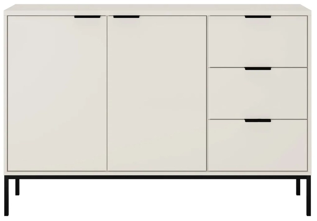 Komoda Austin 150 cm bílá/černá