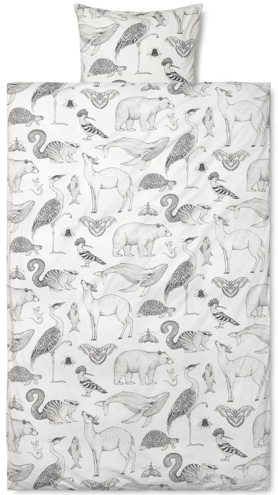 ferm LIVING Detské bavlnené obliečky Animals 100x140 cm
