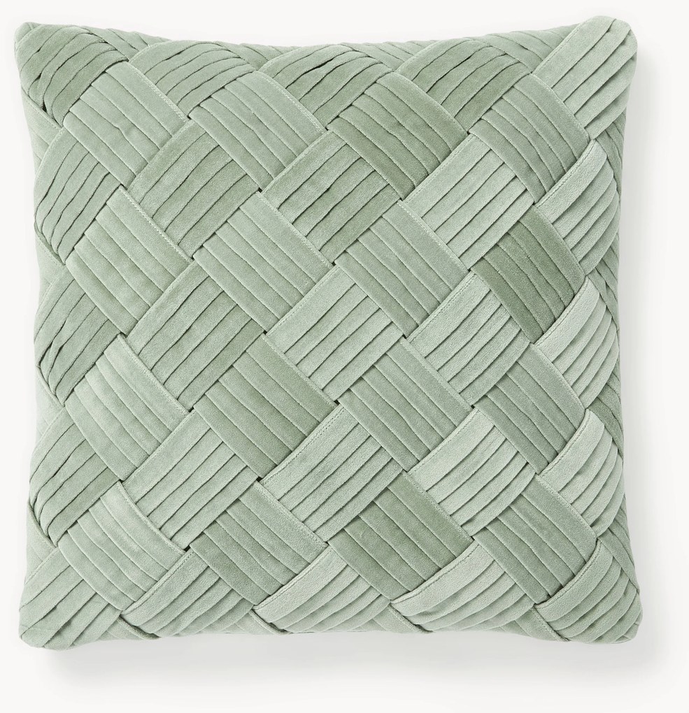 Zamatový poťah na vankúš so štruktúrovaným vzorom Sina