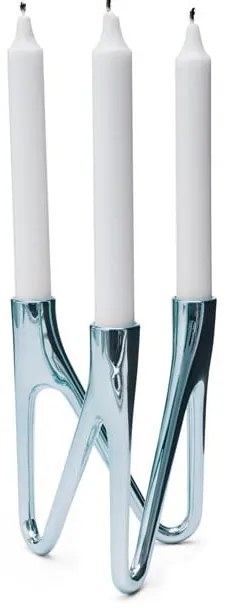 Svietnik v striebornej farbe Morsø Roots