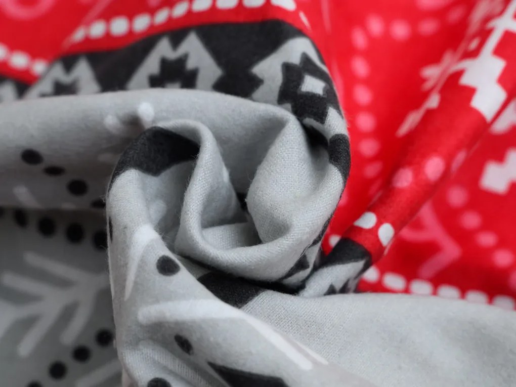 Flanelové obliečky SNOWY FOREST sivá Rozmer obliečky: 2 ks 70 x 90 cm | 200 x 220 cm