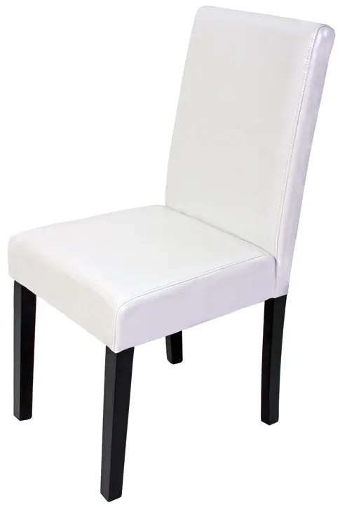 Jedálenská stolička Litta (SET 2 ks), tmavé nohy - Biela