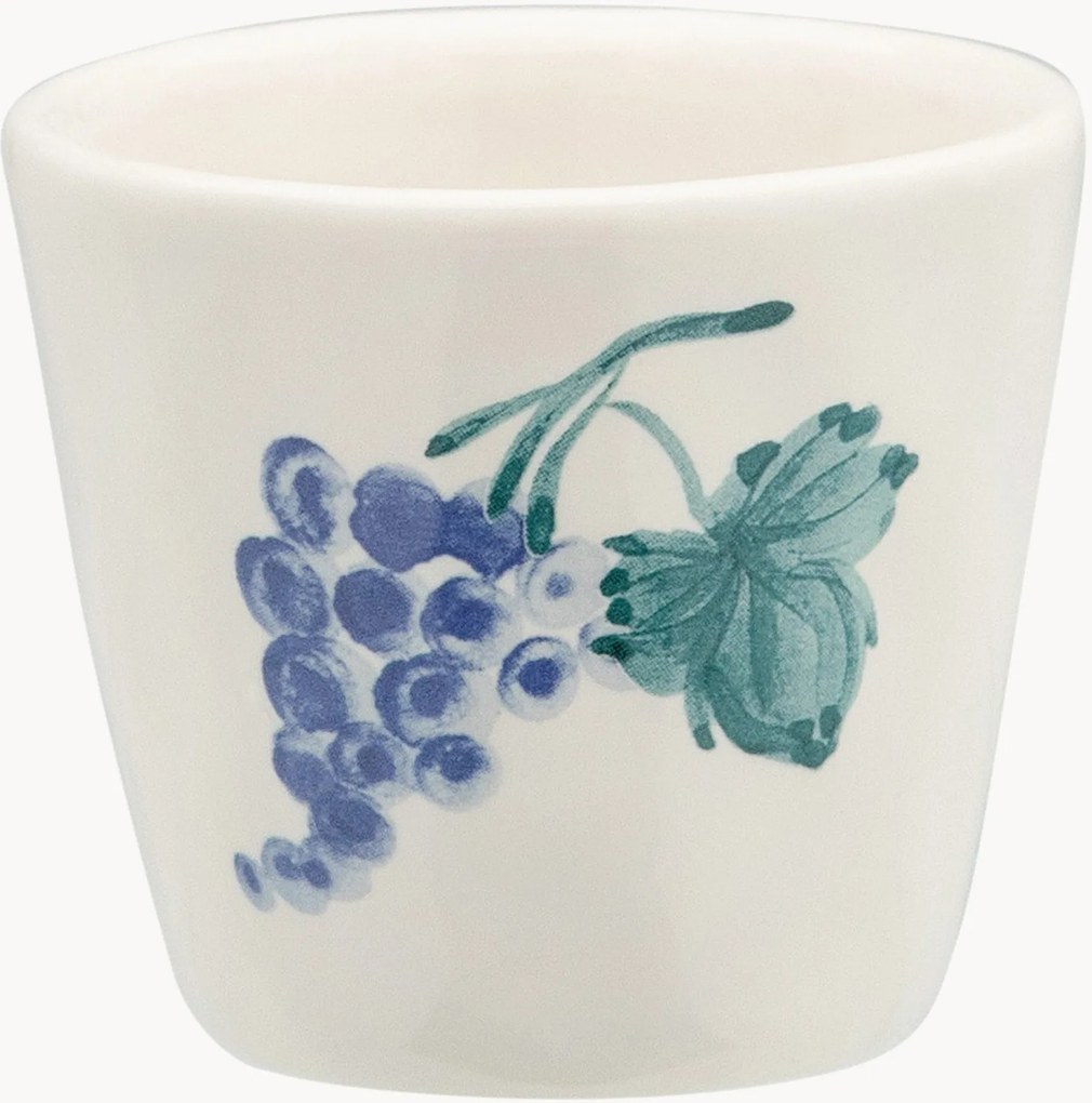 Ručne maľované šálky na espresso Grapevine, 6 ks