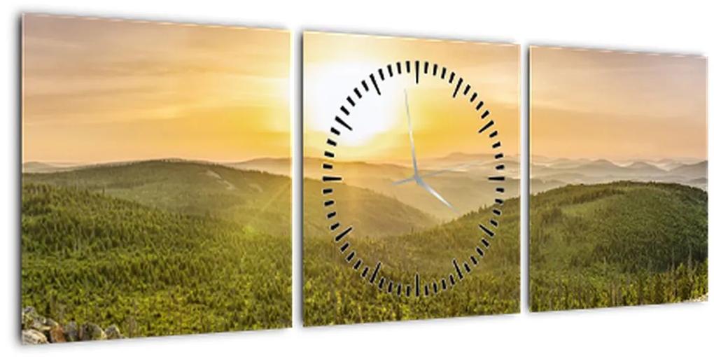 Panoramatický obraz (s hodinami) (90x30 cm)