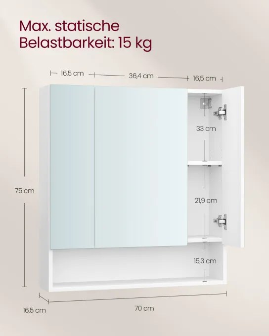 Zrkadlová skrinka BBK129W01