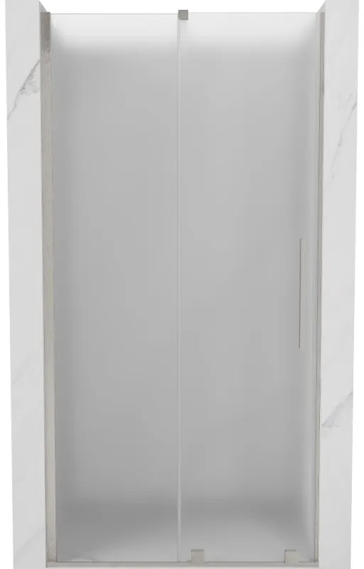 Mexen Velar, posuvné sprchové dvere do otvoru 100 cm, 8mm sklo námraza, brúsená oceľ, 871-100-000-31-97
