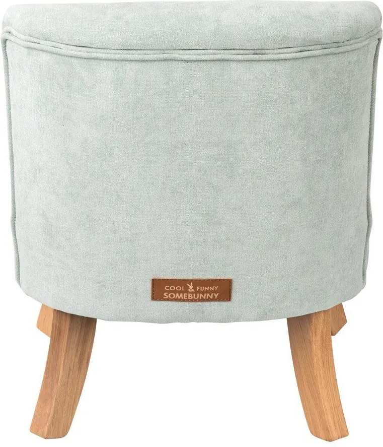 Detské kreslo špinavá zelená 25 cm Drevo