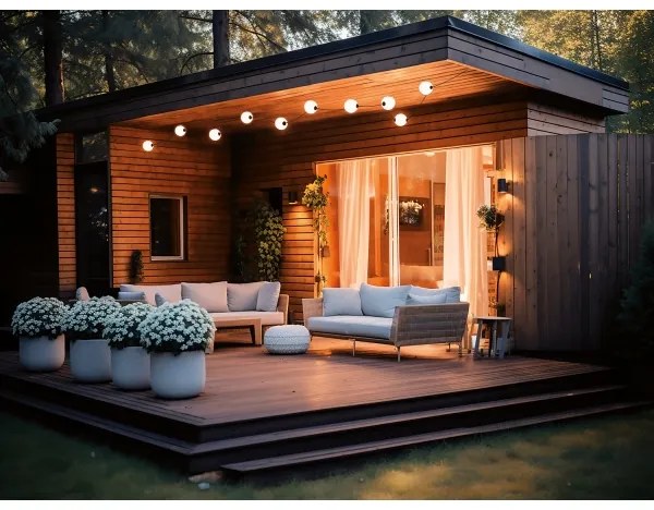 Kanlux 38031-LED Vonkajšia dekoratívna reťaz GIRLANDA STONO 10xLED/10W/230V 6m IP67