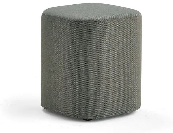 Taburet COMFY, vlnená tkanina, tyrkysovooranžová