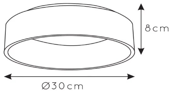 Lucide 46100/20/30 - LED Stmievateľné stropné svietidlo TALOWE LED/20W/230V čierna