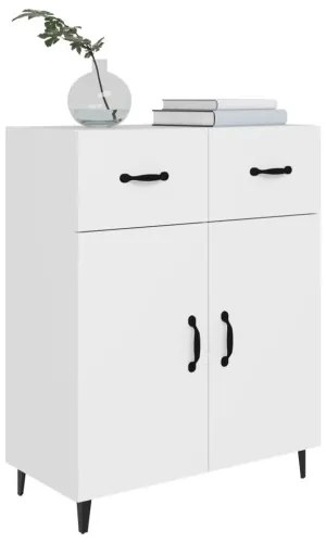 vidaXL Komoda biela 69,5x34x90 cm spracované drevo-