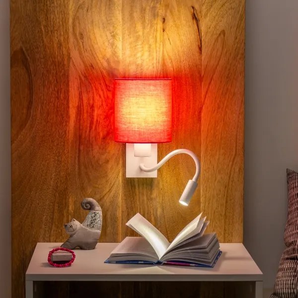 Brilagi - LED Nástenná lampa NUBILA 1xE27/25W/230V + LED/3W biela/ružová