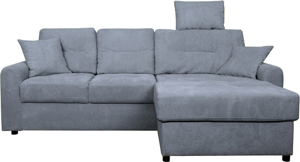 XXXLutz ROHOVÁ SEDAČKA, textil, modrosivá Carryhome - Sedačky - 002703009905