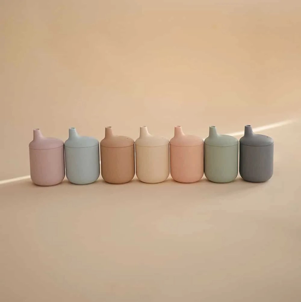 Mushie silikónový hrnček s náustkom - Tradewinds