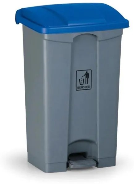 Nášľapný viacúčelový kôš na odpadky 87 l, 480 x 360 x 820 mm, modrá