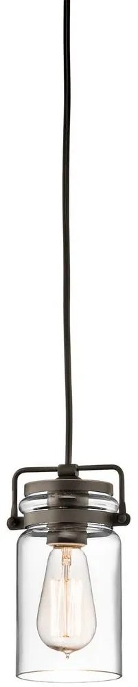 Elstead KL-BRINLEY-MP-OZ - Luster na lanku BRINLEY 1xE27/60W/230V antracit