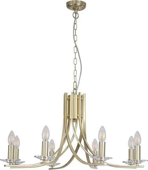 Searchlight 4168-8SB - Závesný luster ASCONA na reťazi, 8xE14/60W/230V