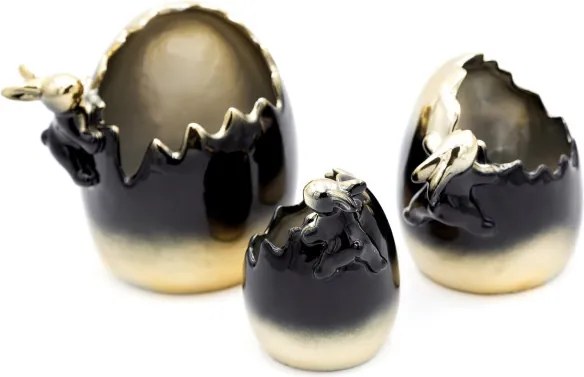 Veľkonočná dekorácia FIG 199 F čierna / zlatá (2 ks)