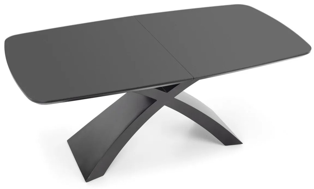 Rozkladací jedálenský stôl Silvestro 180/220 cm sivý/čierny
