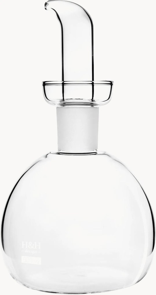 Okrúhla fľaša na olej z borosilikátového skla Pure, 125 ml