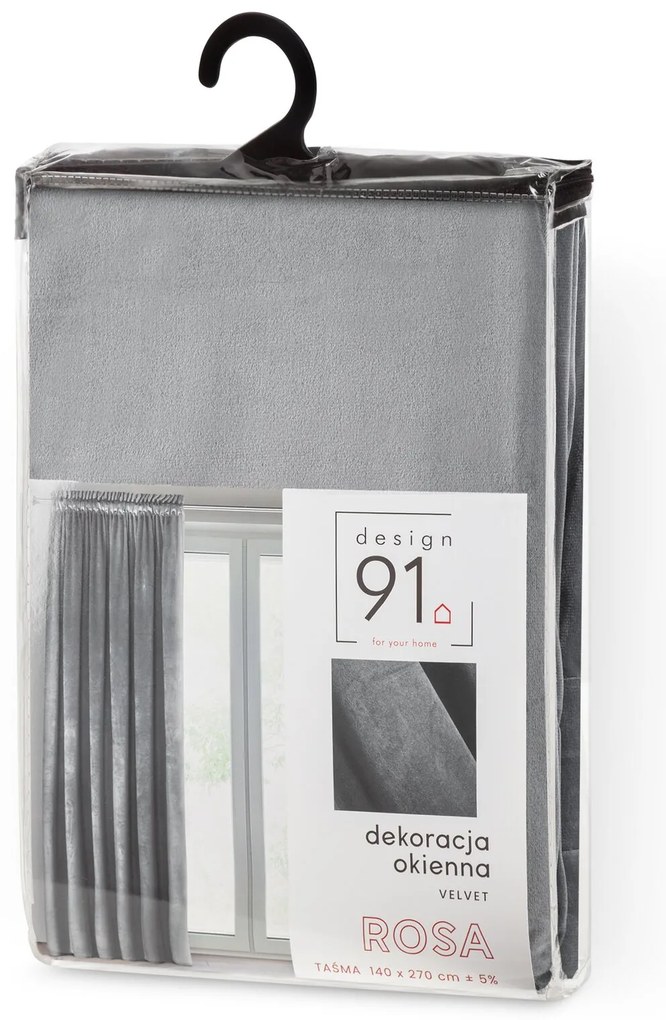 ZATEMŇOVACÍ ZÁVES NA PÁSKE ROSA 140X270 CM STRIEBORNÁ