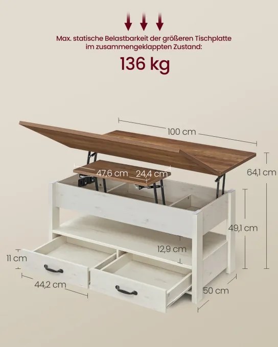 Výškovo nastaviteľný konferenčný stolík LCT254W01