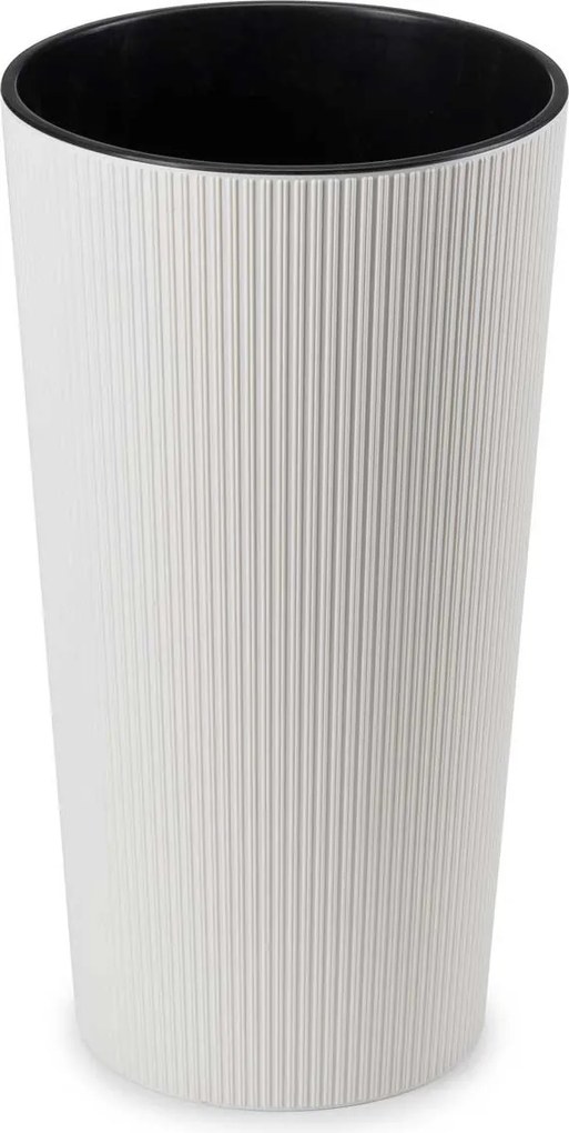 PLASTOVÝ KVETINÁČ URBANIKA ECO SADA 2KS 57X30 CM+46,6X25,5 CM BIELA