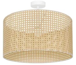 Duolla - Prisadený luster ROLLER RATTAN 1xE27/15W/230V pr. 45 cm béžová