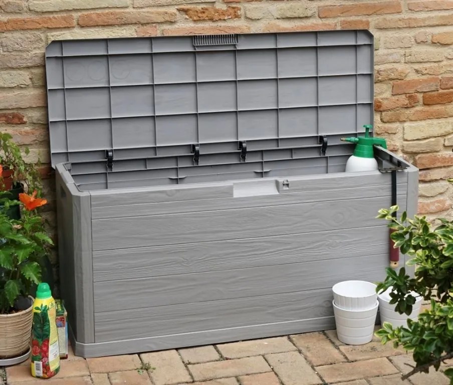 WOODYS záhradný plastový úložný box 280 L, svetlo šedá