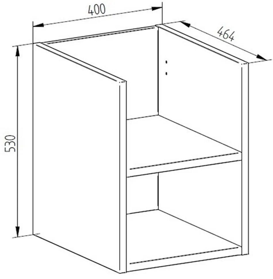 Mereo, Mereo Aira, kúpeľňová skrinka 40 cm, spodná, Multidecor, Betón tmavosivý, MER-CN795SBET2