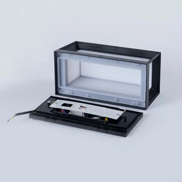 Brilagi - LED Vonkajšie nástenné svietidlo s pohybovým senzorom PARKER LED/12W/230V čierne IP44