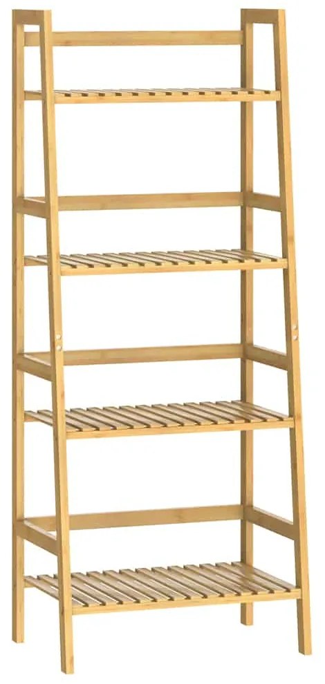 Bambusový regál ZOJA, 4 police, 48x32x123cm, hnedá Casaria