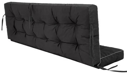 Vankúš na záhradnú hojdačku POLA 150 cm čierny ekolen