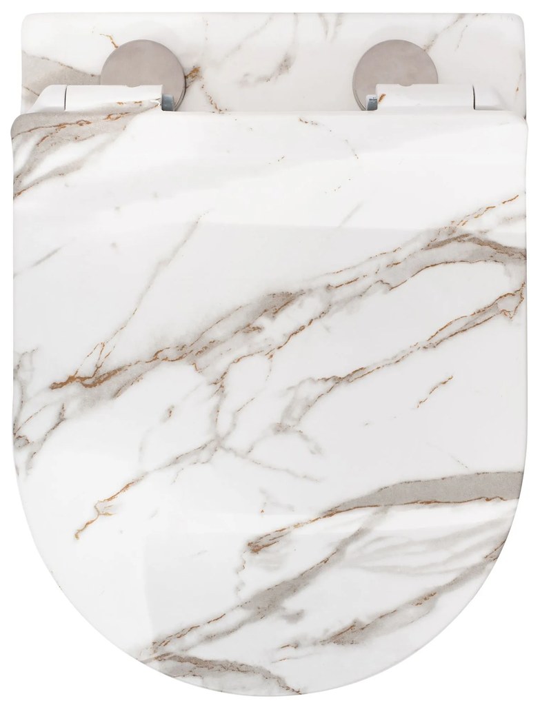 Rea Carlos Slim Lava Shiny, závesná WC misa Rimless 49,5x37x35,5 cm, imitácia kameňa, REA-C0536